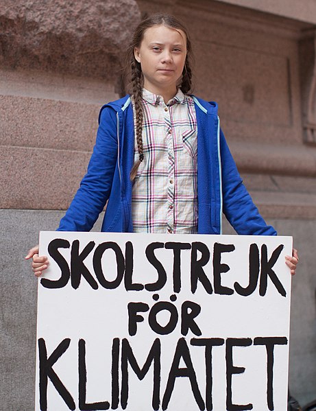 Foto di Greta Thumberg da Wikipedia