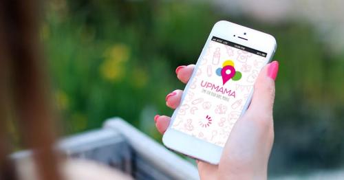Immagine di smartphone con app Upmama